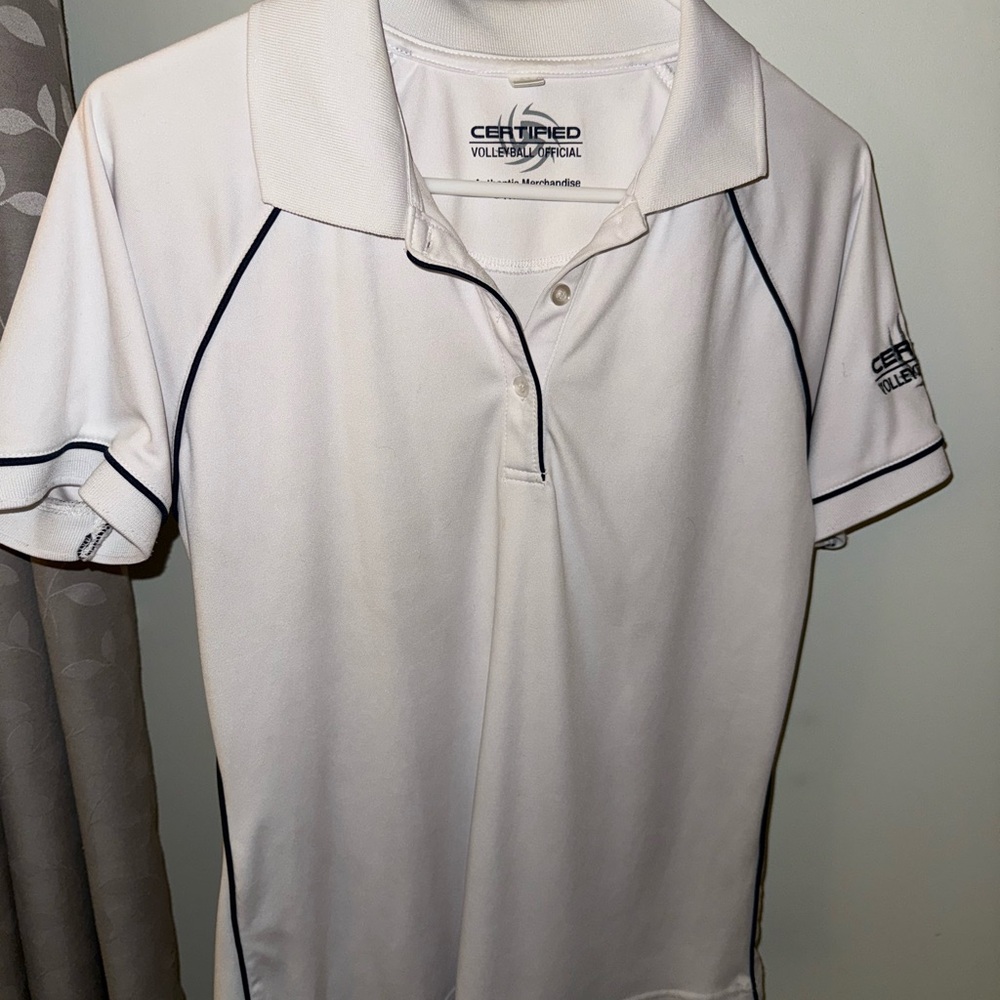 Certified Volleyball White Polo Shirt